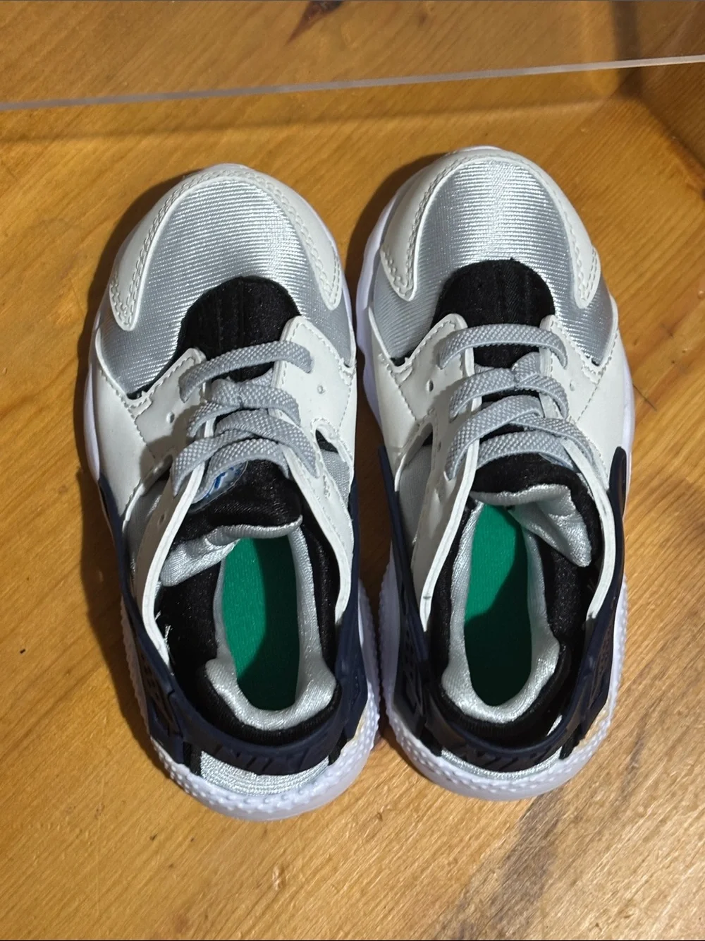 Nike Kids White, Black & Gray Athletic Sneakers 9C